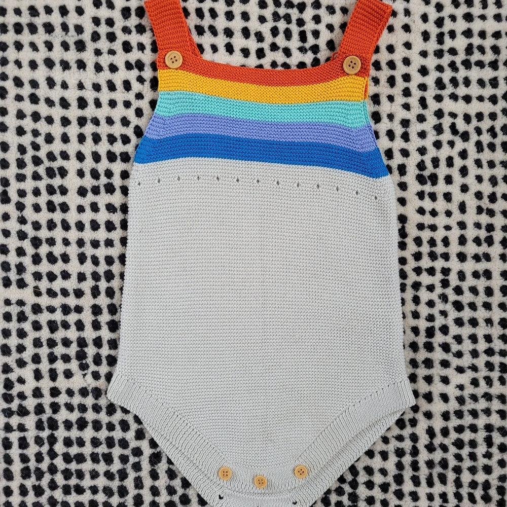 Knit summer romper, 3-6m